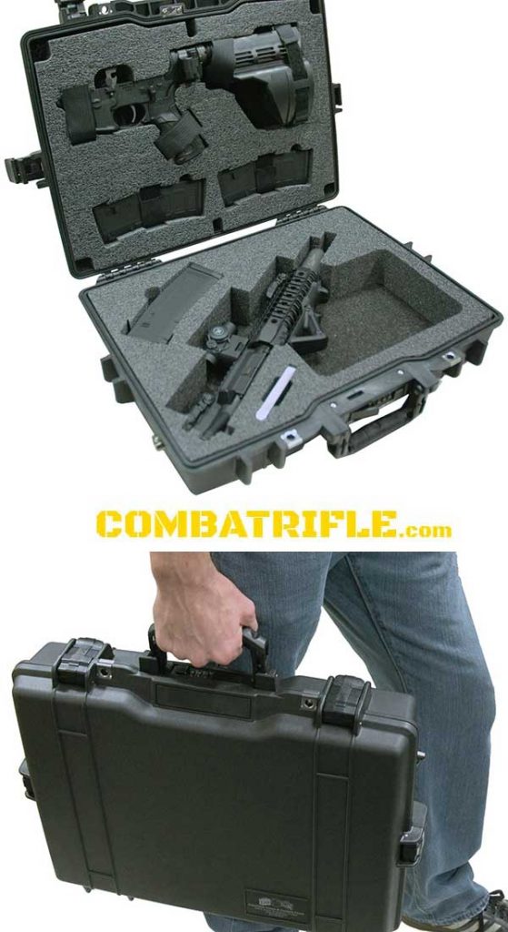 Compact Tactical AR15 Pistol Case by Case Club holds an AR15 pistol, 4