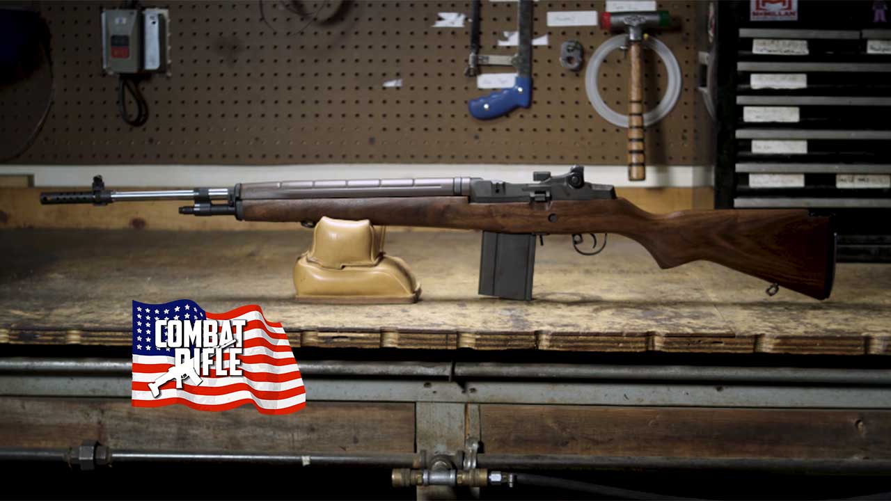 Picture of a Springfield Armory M1A Rifle with a Wood Stock